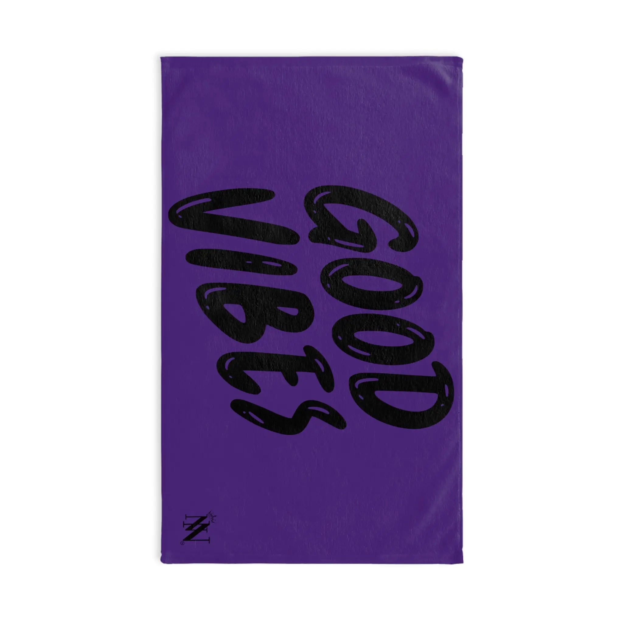 Good Vibes Bubble Print Purple Cum Towel