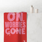 Smiles On Worries Gone Good Vibes | Mix & Match XL Fun-Flirty Lovers’ Towels
