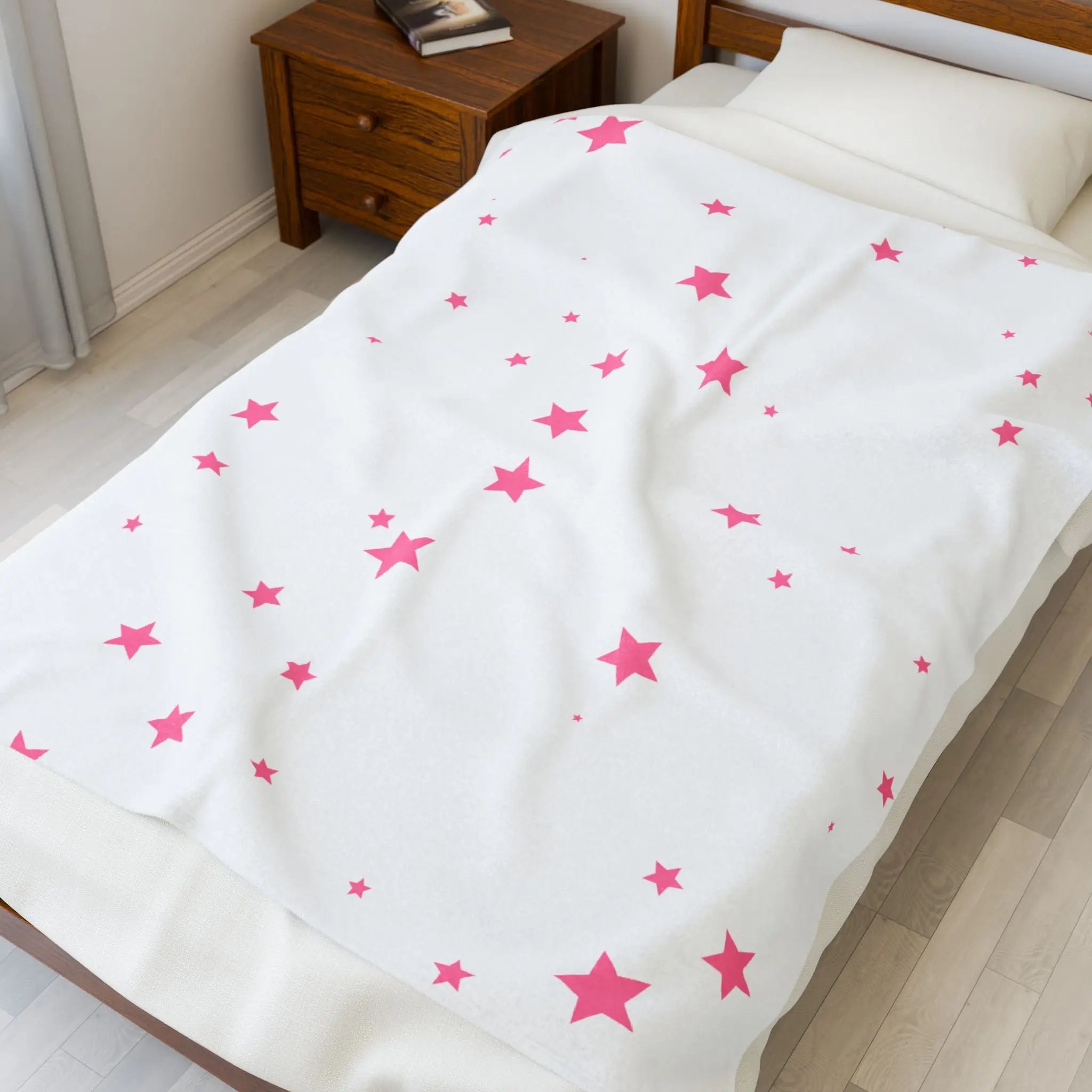 Pink Star Pattern | Mix & Match Soft Fun-Flirty Lovers’ Blankets