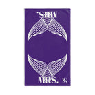Mrs. Mrs. Mermaid Shareable Sides Purple | Mix & Match Classic Fun-Flirty Lovers’ Towels