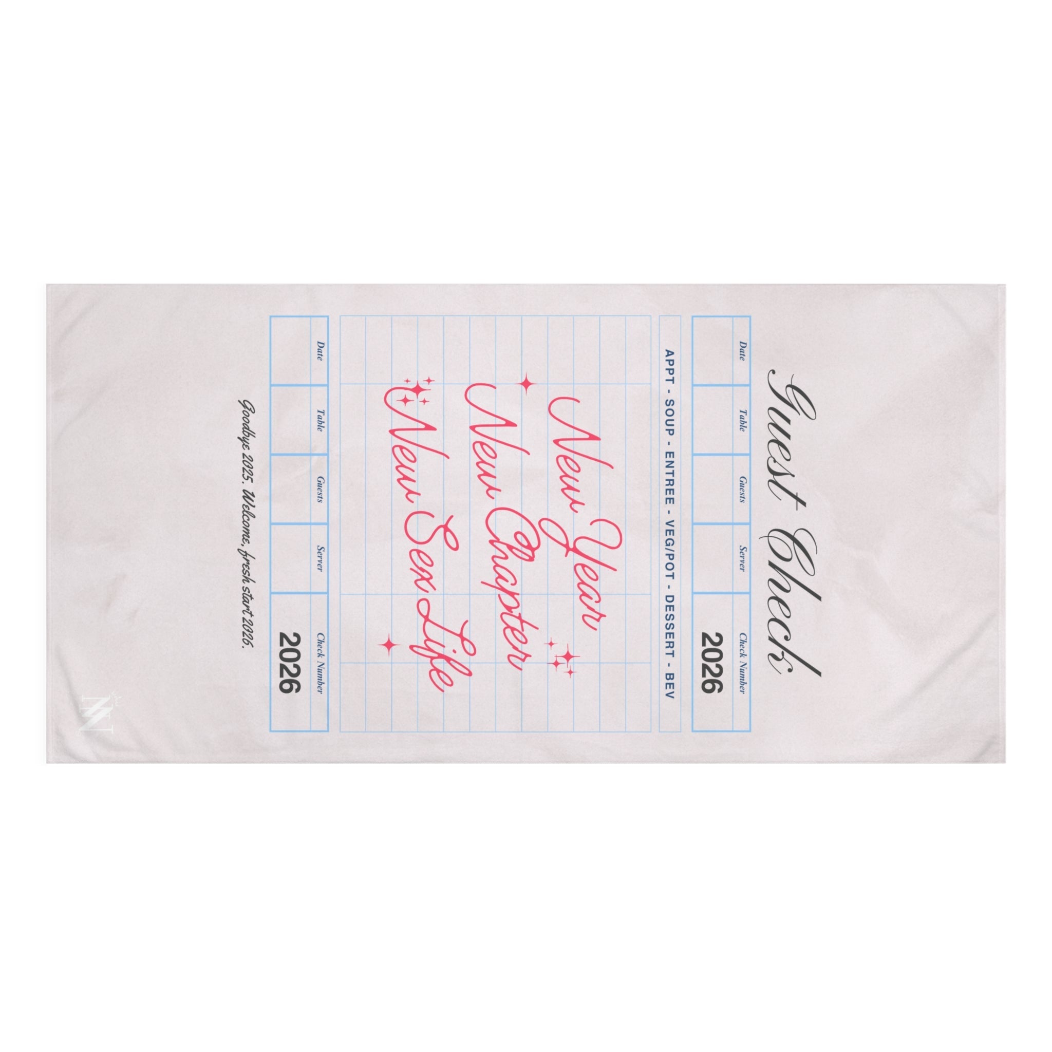 New Year New Sex Life Guest Check | Mix & Match XL Fun-Flirty Lovers’ Towels