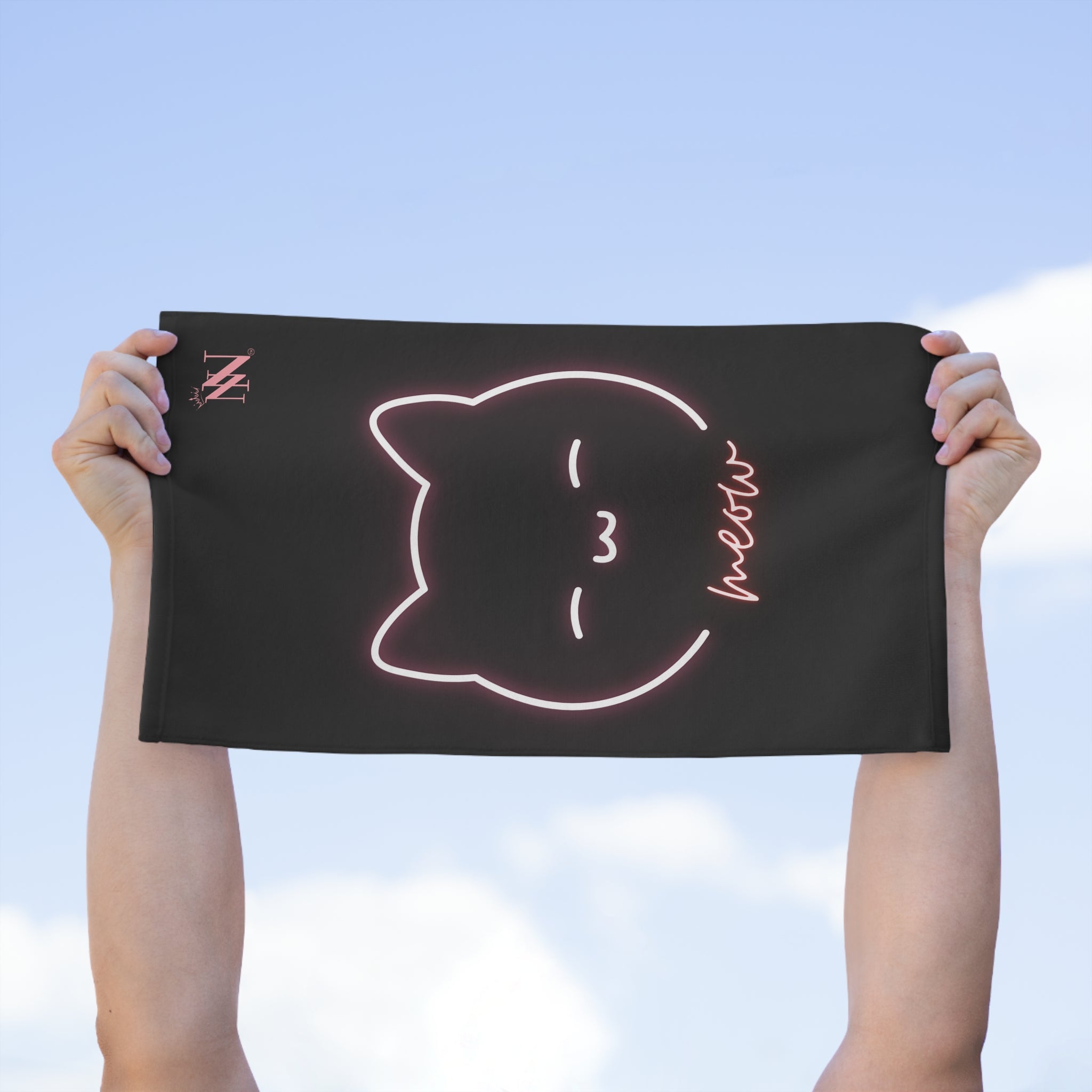Meow Kitty Neon | Mix & Match Soft Fun-Flirty Lovers’ Towels