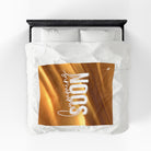 Cumming Soon 24k Gold Print Romantic Lovers Gifts Blanket