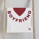 I Love My Boyfriend Heart | Mix & Match Classic Fun-Flirty Lovers’ Towels