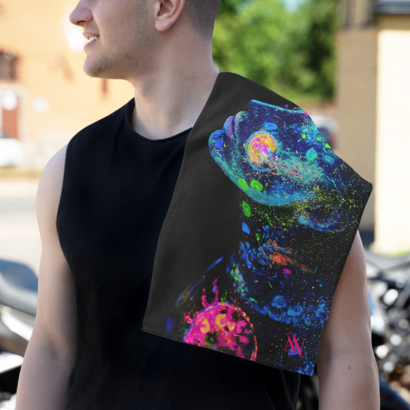 She Glows Blacklight Graphic | Mix & Match Soft Fun-Flirty Lovers’ Towels