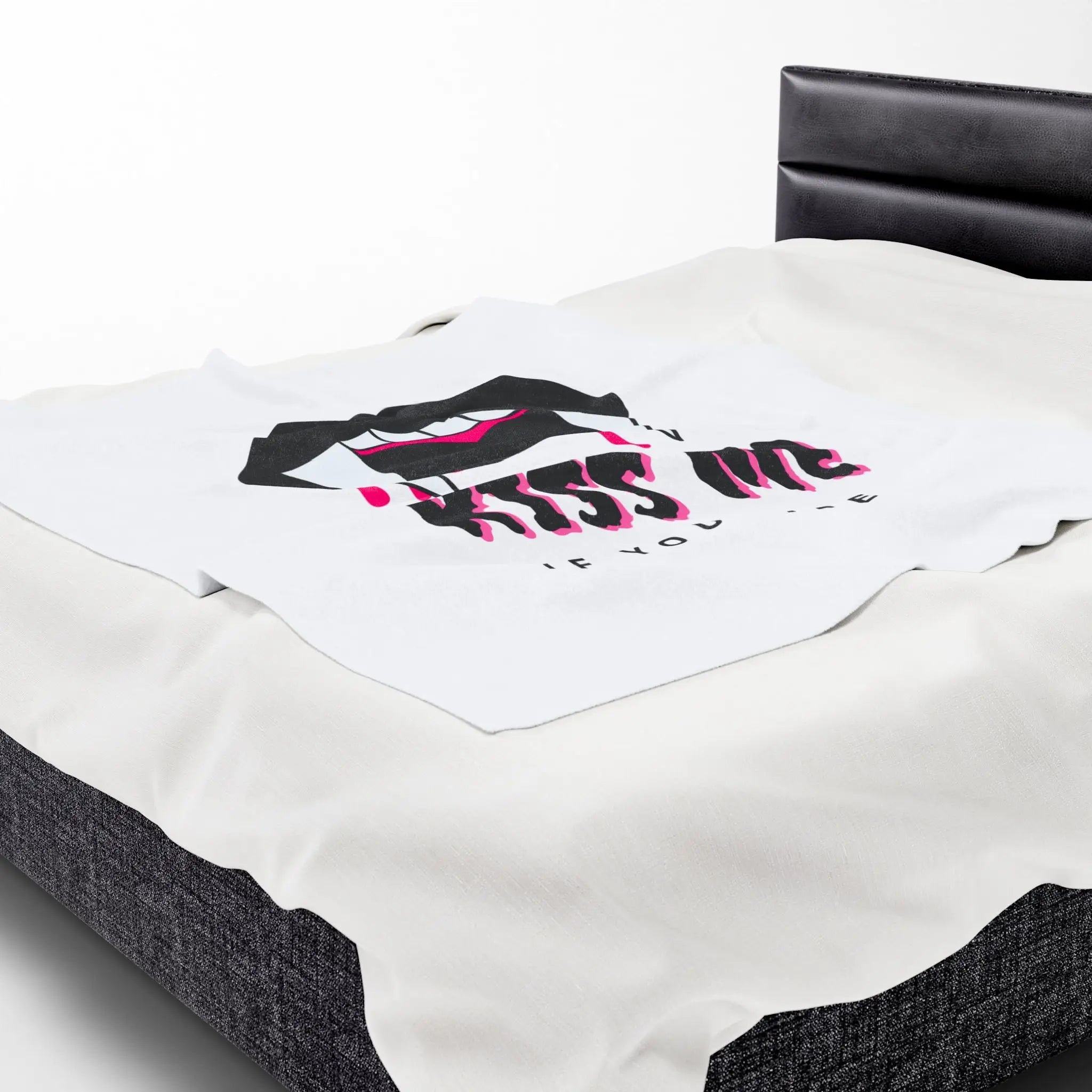 Kiss Me if You Dare | Mix & Match Velveteen Fun-Flirty Lovers’ Blankets