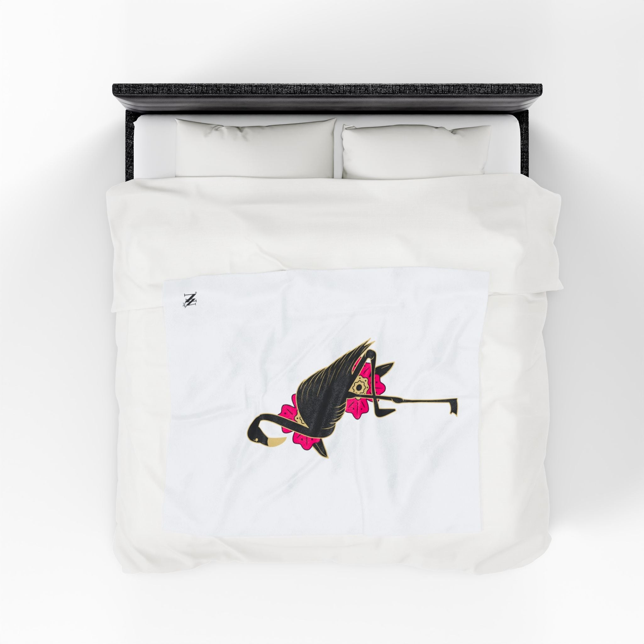 Black Flamingo | Mix & Match Soft Fun-Flirty Lovers’ Blankets