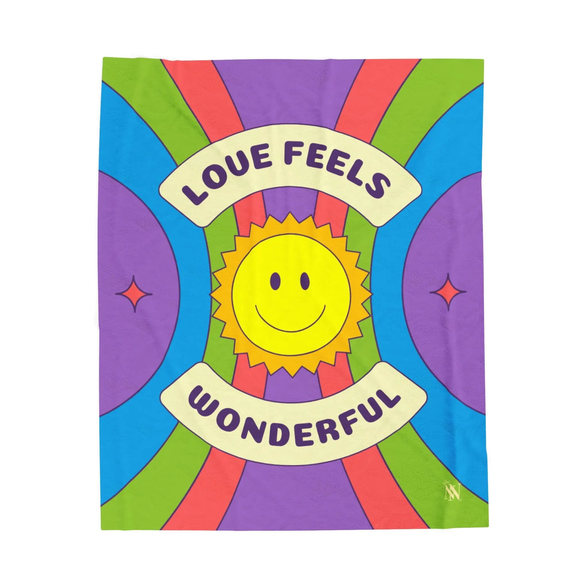 Love Feels Wonderful Retro Blanket