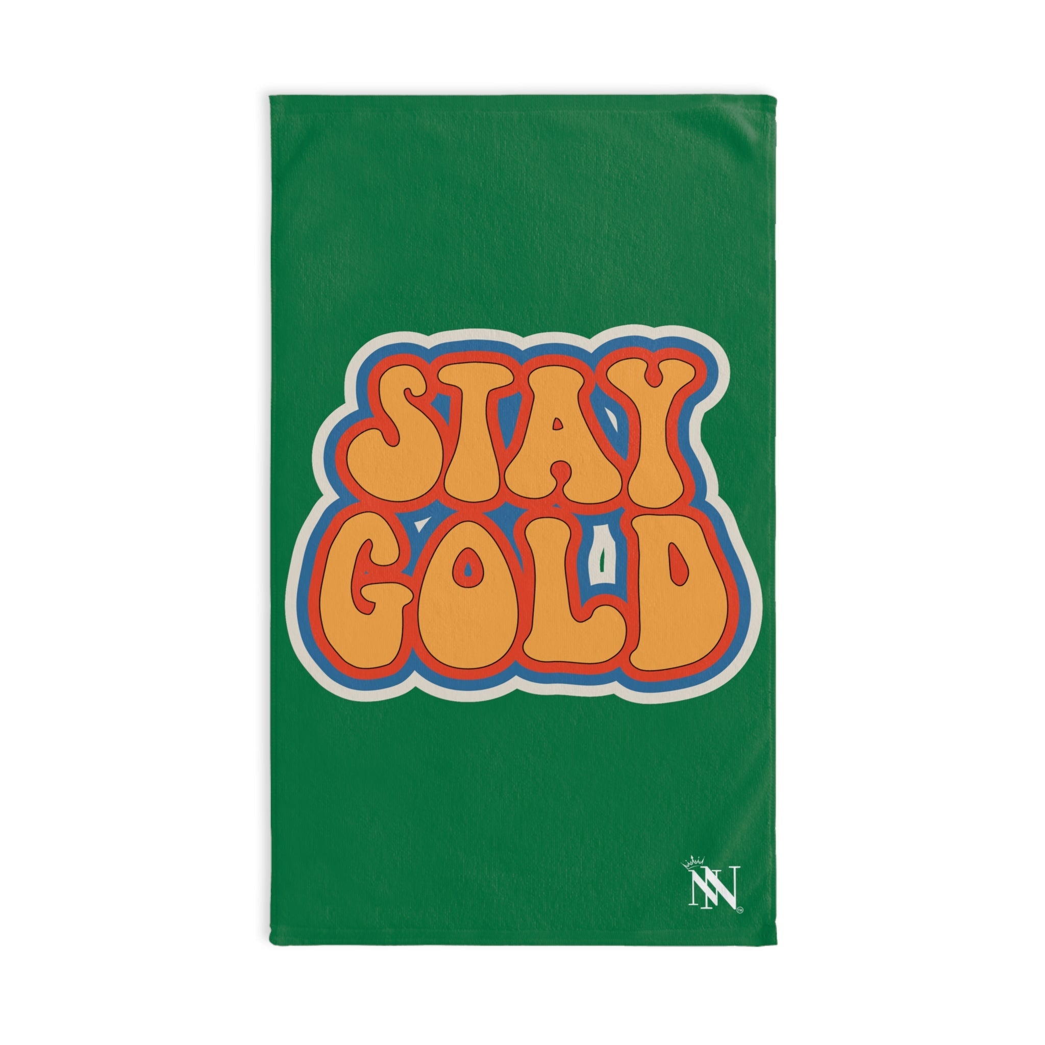 Stay Gold Retro Sticker Green | Mix & Match Classic Fun-Flirty Lovers’ Towels