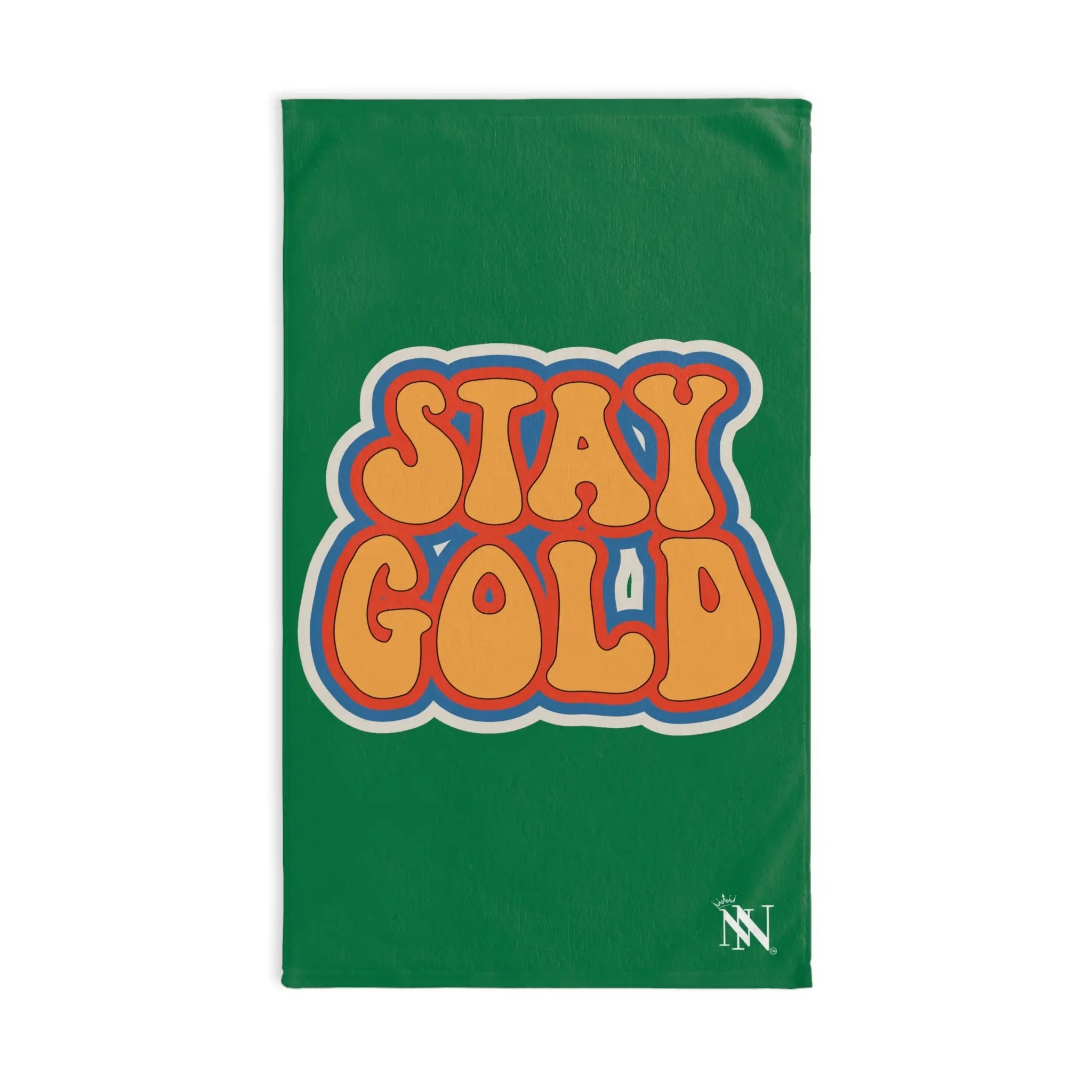 Stay Gold Retro Sticker Green | Mix & Match Classic Fun-Flirty Lovers’ Towels