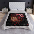 Love Bites Moon Bats Crushed Velvet Blanket