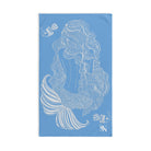 Mermaid Sitting Her Back Turned Light Blue Cum Towel