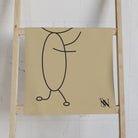 Stick Man Heart Balloon Gold Cum Towel