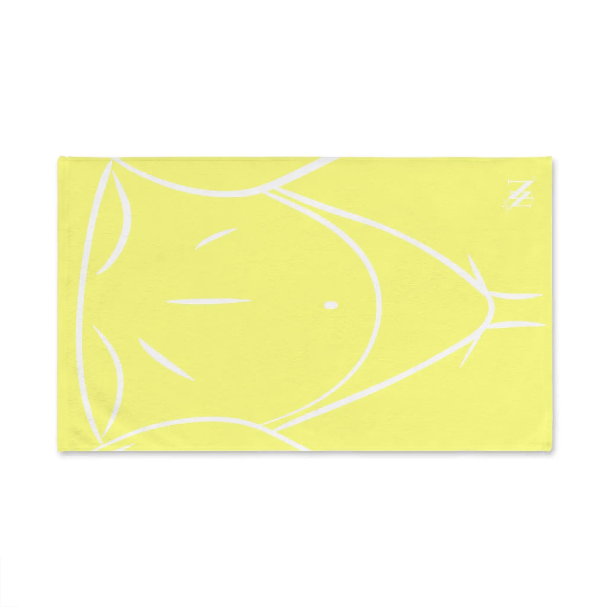 Sexy Female Outline Light Yellow Cum Towel