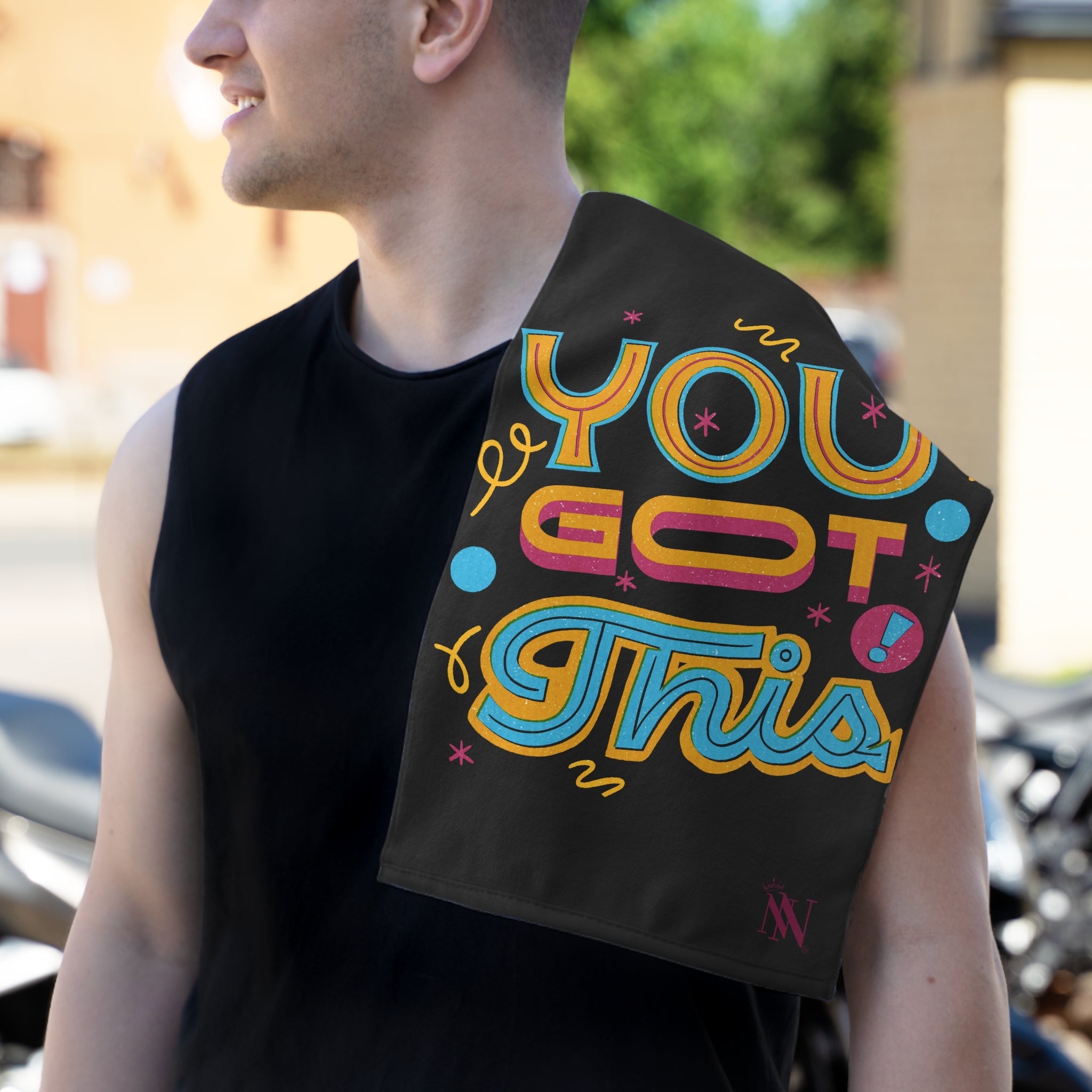 You Got This! Black | Mix & Match Soft Fun-Flirty Lovers’ Towels