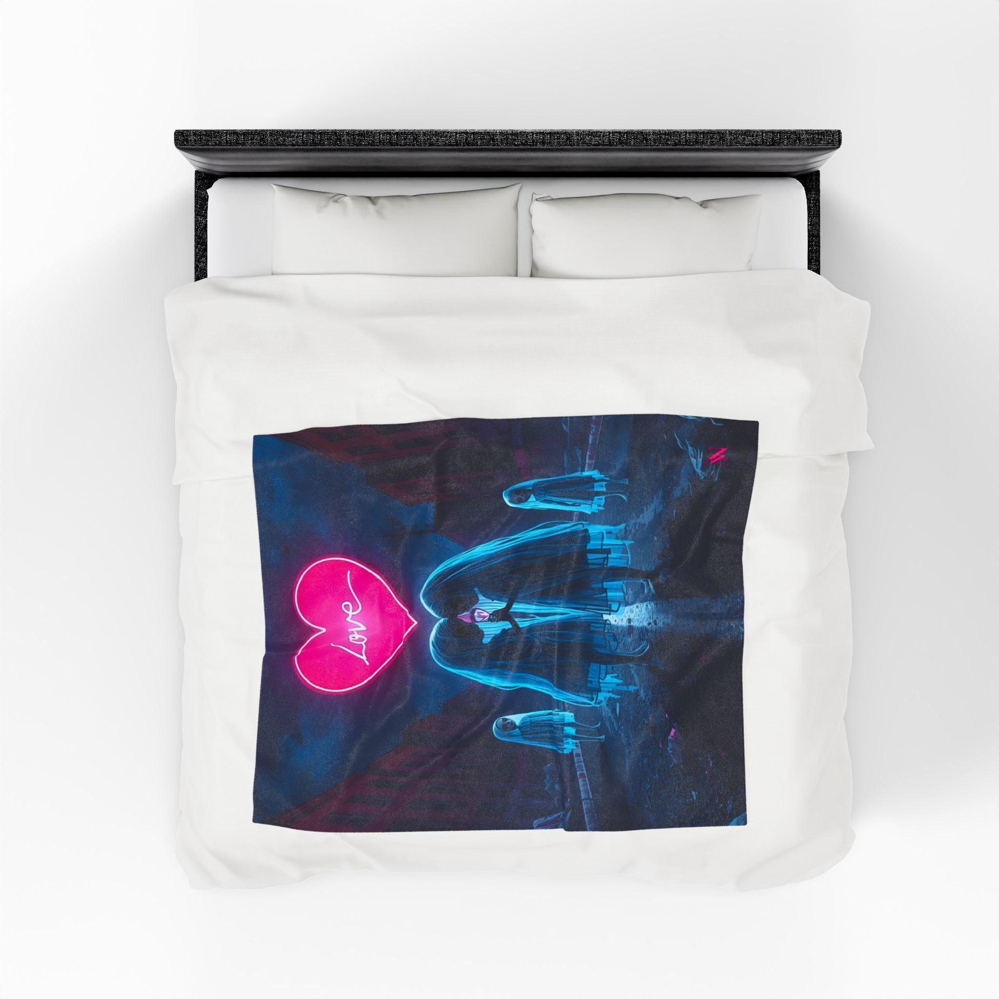 Dark Love Graphic | Mix & Match Velveteen Fun-Flirty Lovers’ Blankets