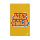 Stay Gold Retro Sticker Yellow | Mix & Match Classic Fun-Flirty Lovers’ Towels