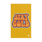 Stay Gold Retro Sticker Yellow | Mix & Match Classic Fun-Flirty Lovers’ Towels