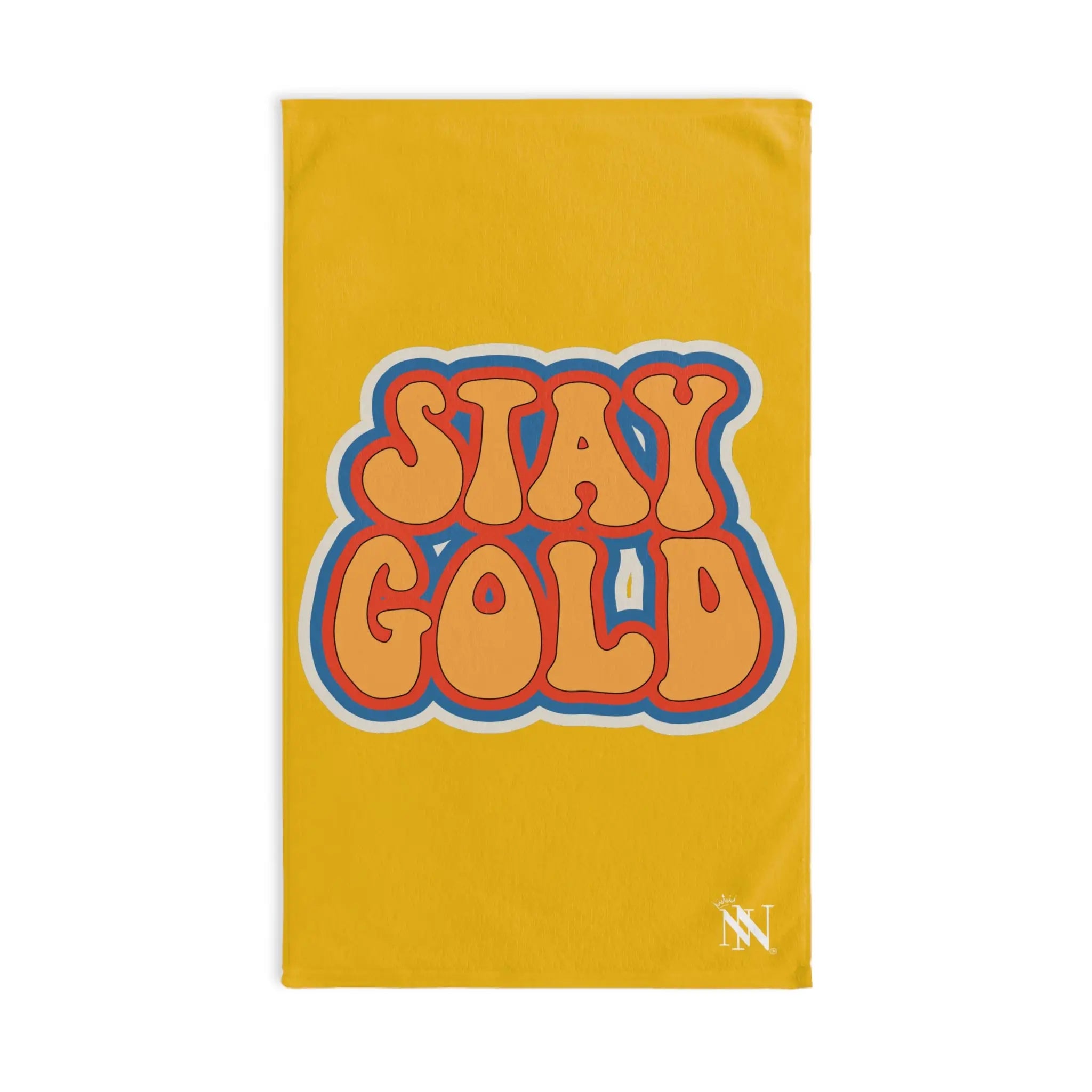 Stay Gold Retro Sticker Yellow | Mix & Match Classic Fun-Flirty Lovers’ Towels