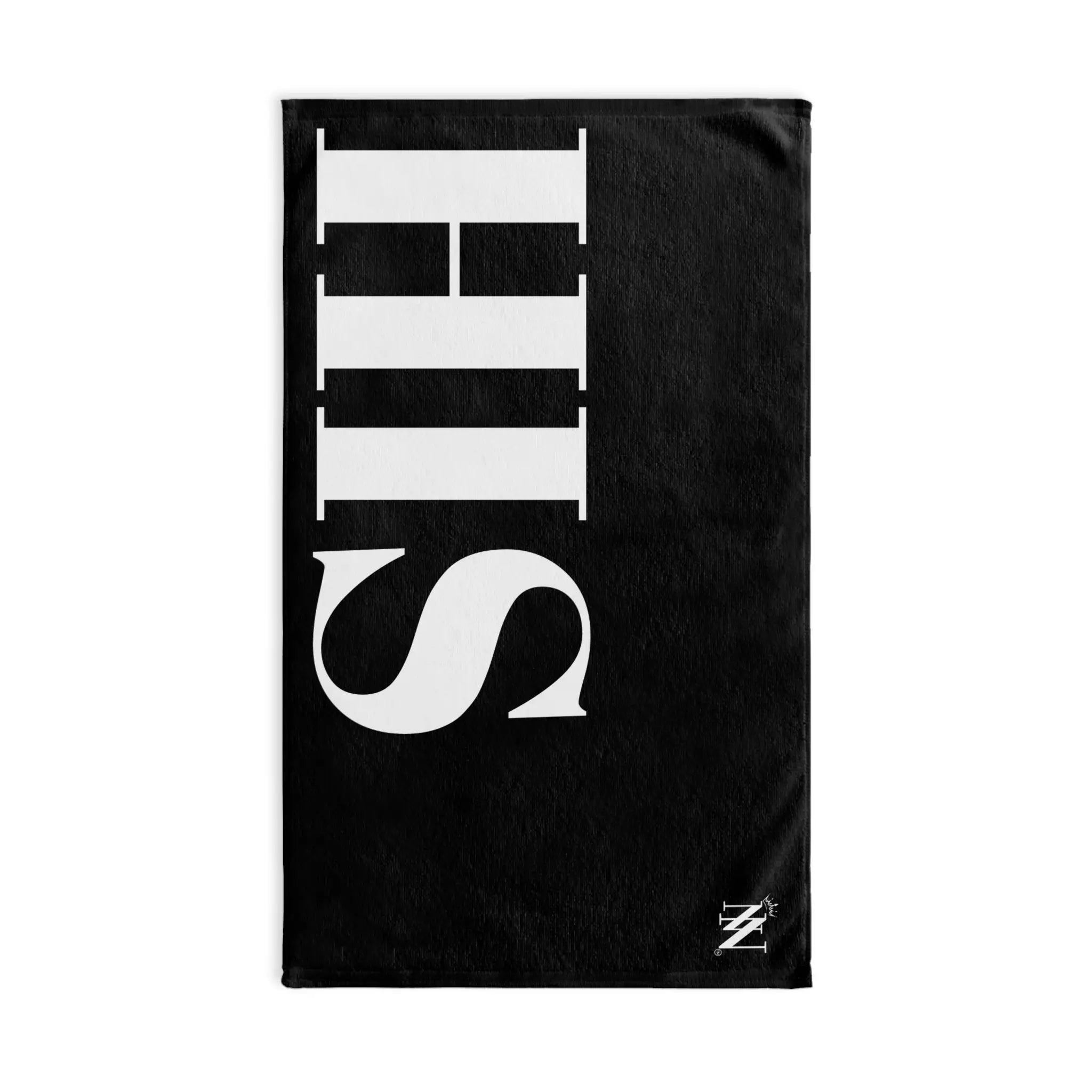 His Giant Letters Black | Mix & Match Classic Fun-Flirty Lovers’ Towels
