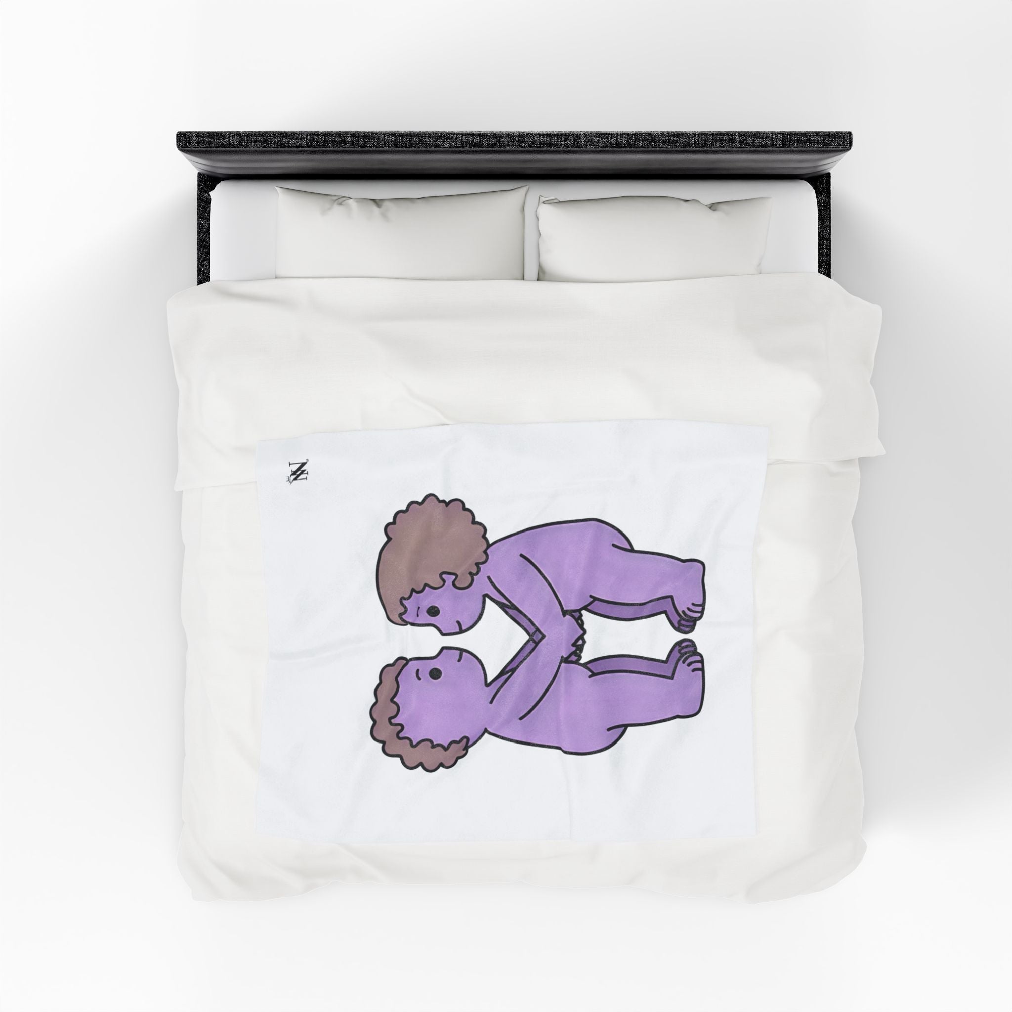 Naked Couple Emoji | Mix & Match Velveteen Fun-Flirty Lovers’ Blankets