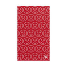Surprised Emoji Pattern Red | Mix & Match Classic Fun-Flirty Lovers’ Towels