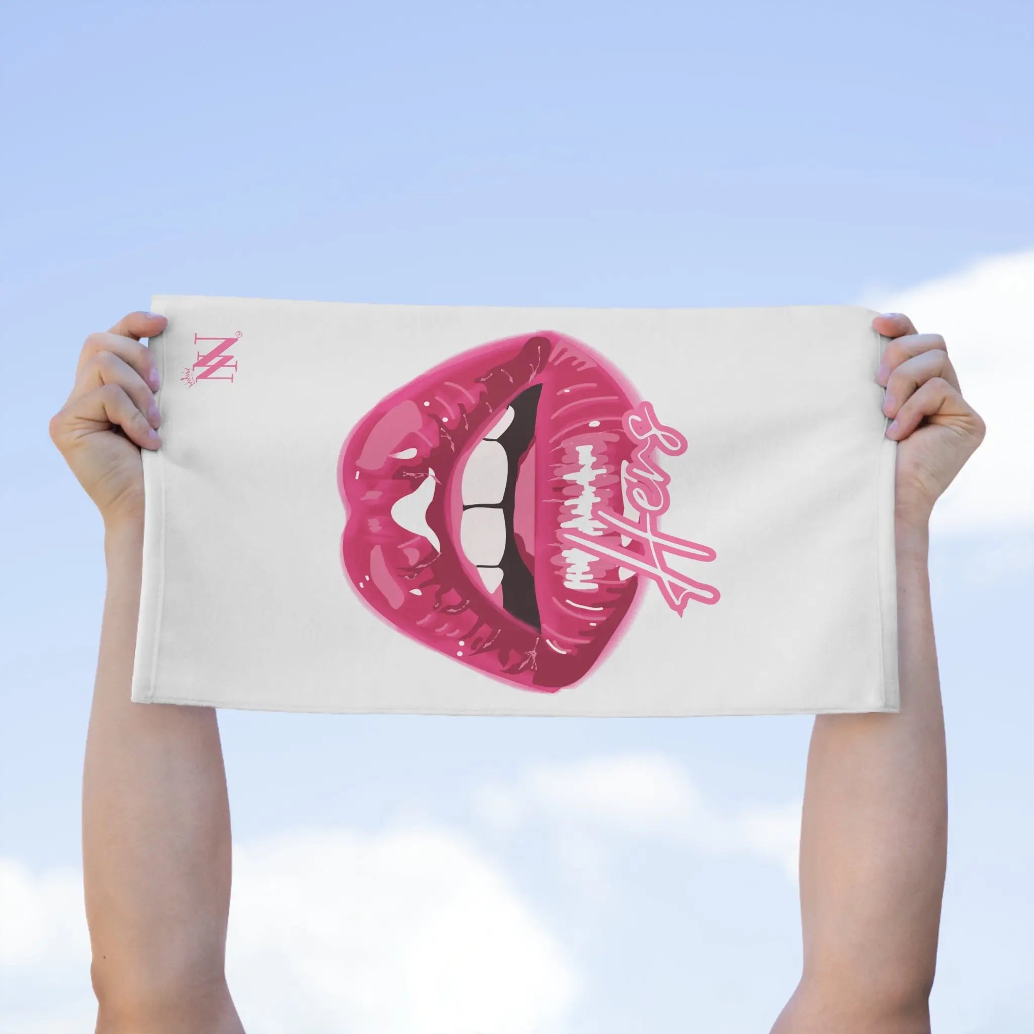 Hers Mouth Open | Mix & Match Soft Fun-Flirty Lovers’ Towels