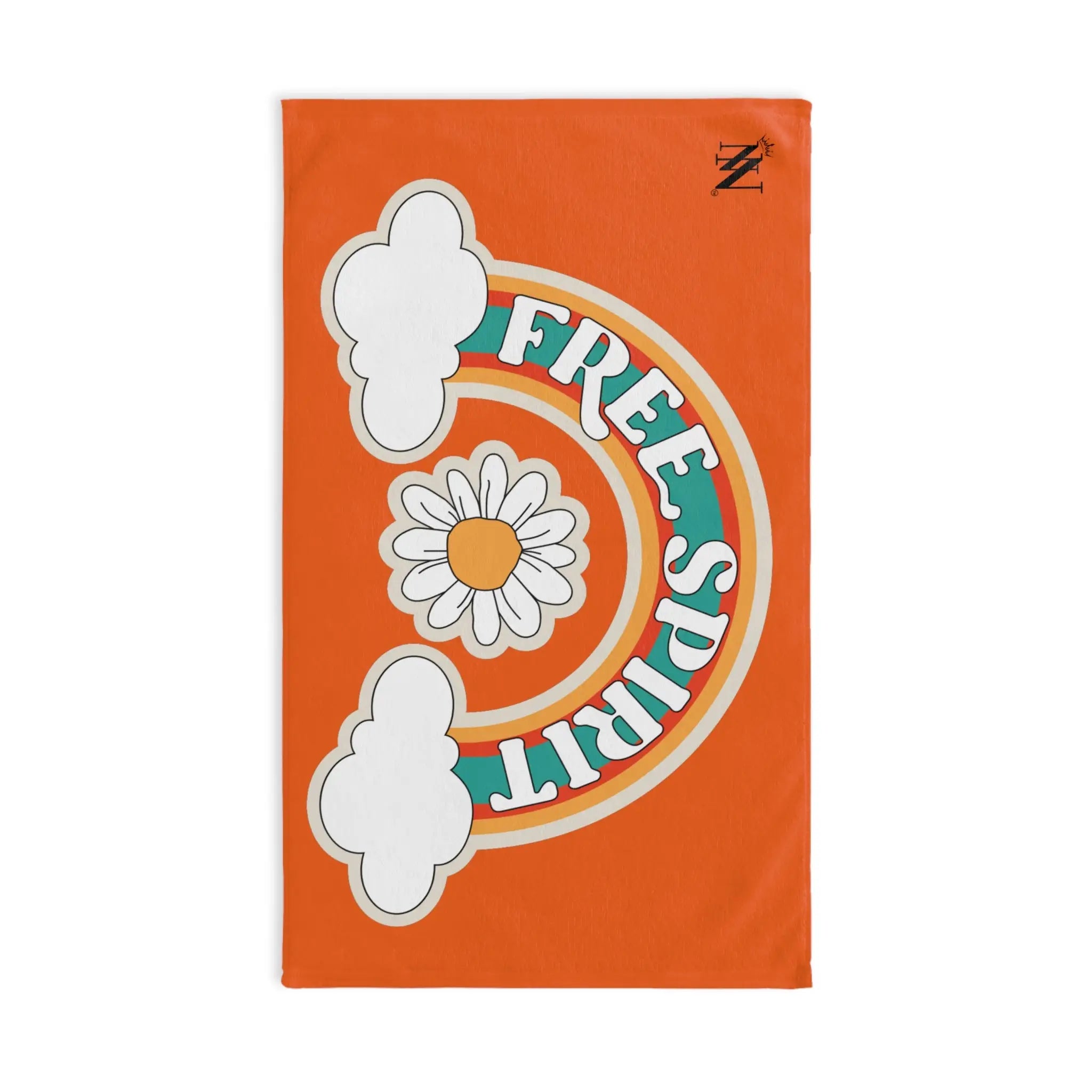 Free Spirit Retro Sticker Orange Cum Towel