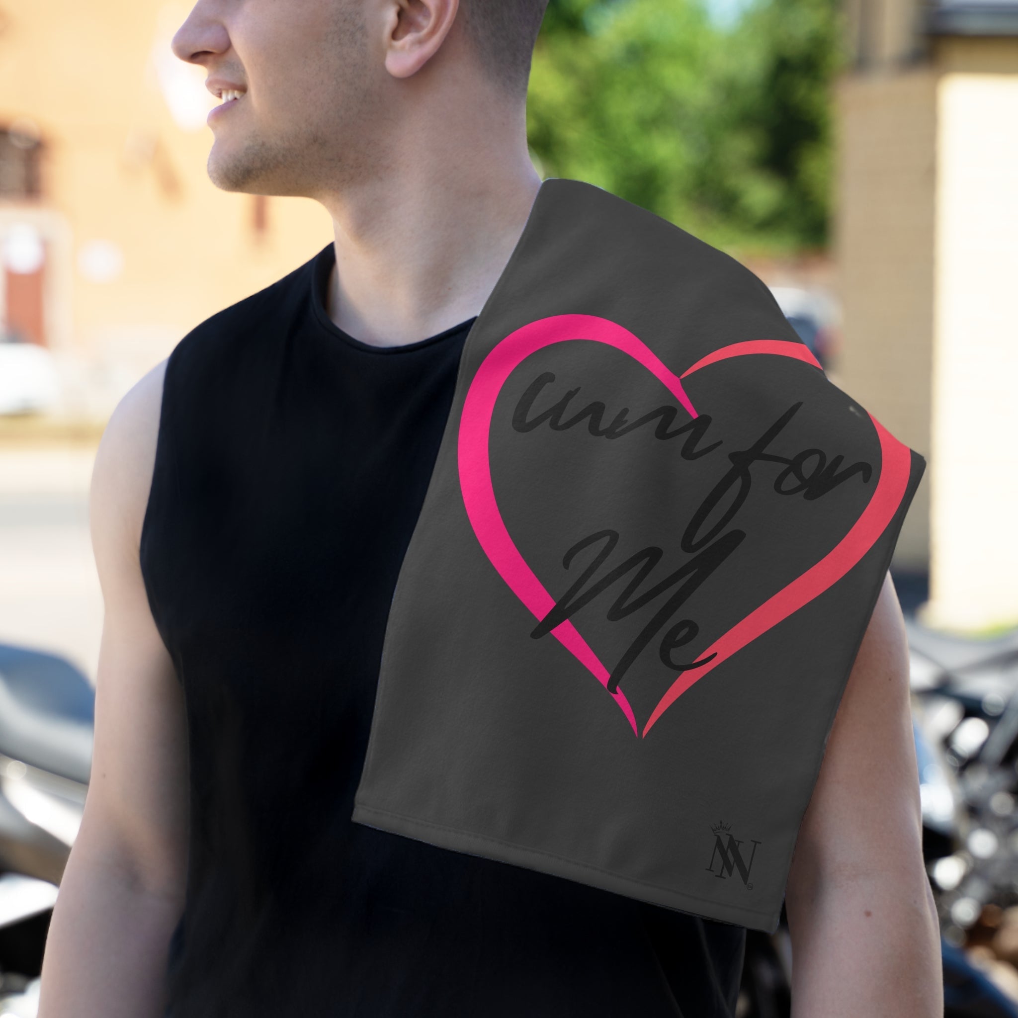 Cum for Me Dark Grey | Mix & Match Soft Fun-Flirty Lovers’ Towels