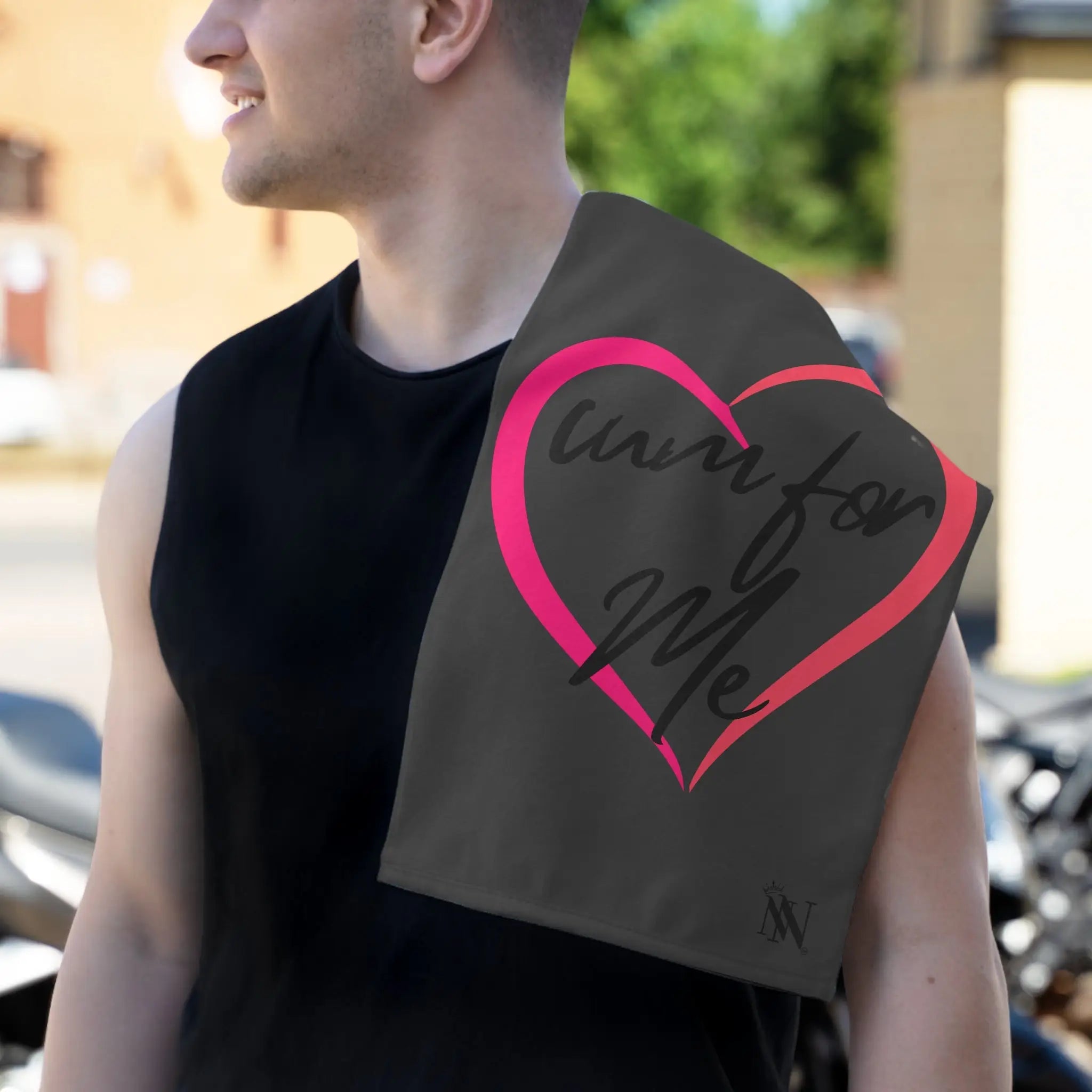 Cum for Me Dark Grey | Mix & Match Soft Fun-Flirty Lovers’ Towels