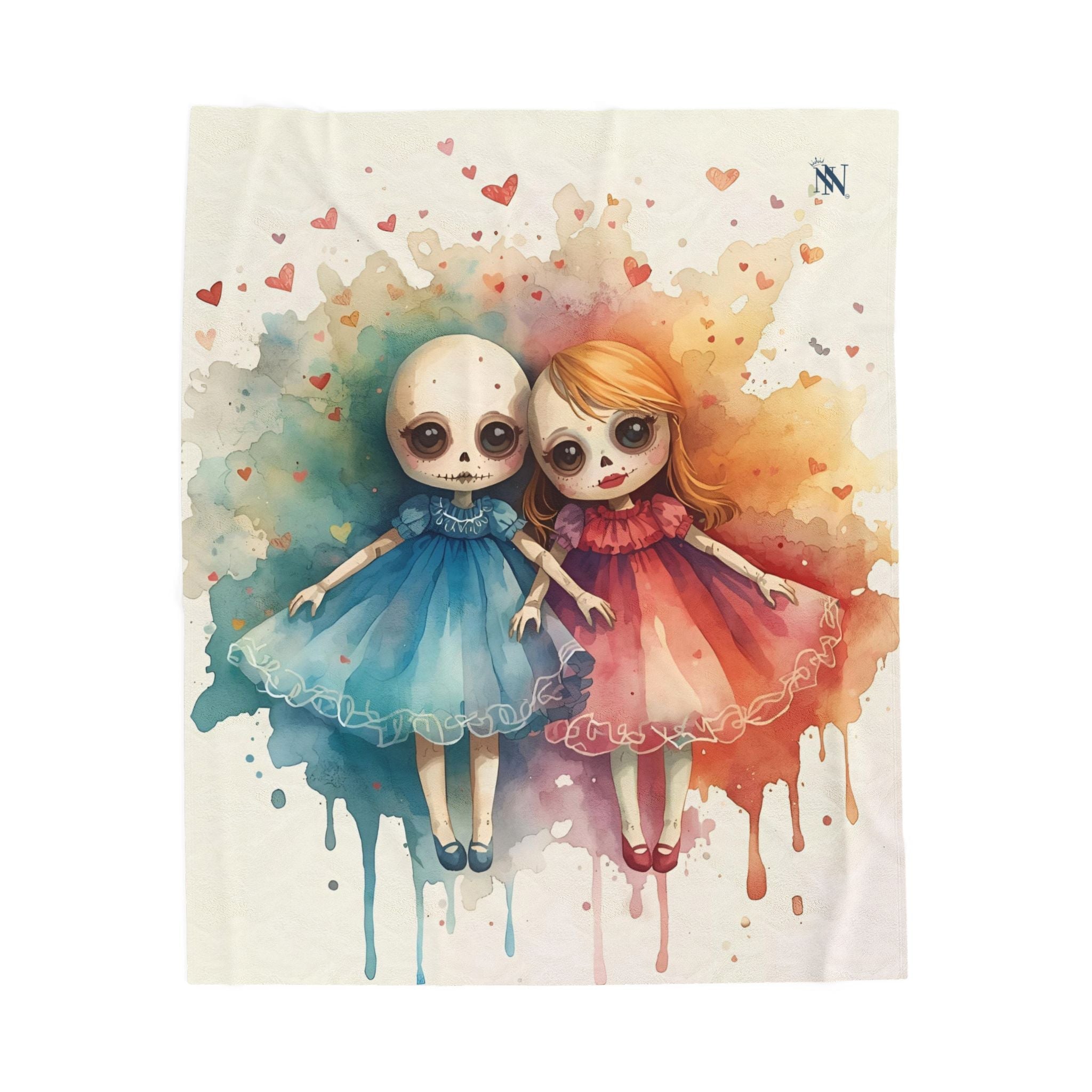 I Just Love Her Dolls Print | Mix & Match Velveteen Fun-Flirty Lovers’ Blankets