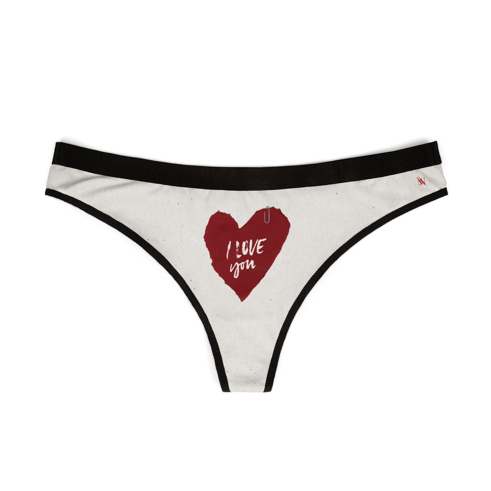 I Love You Paper Note Sex Humor Sexy Women’s Thong