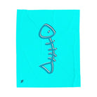 Blue Fish Bone | Mix & Match Soft Fun-Flirty Lovers’ Blankets