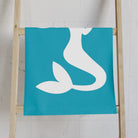 Mermaid Holding Heart Teal Cum Towel
