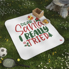 Dear Santa I Really Tried | Mix Match Fun-Flirty Lovers’ Water-Resistant Blankets