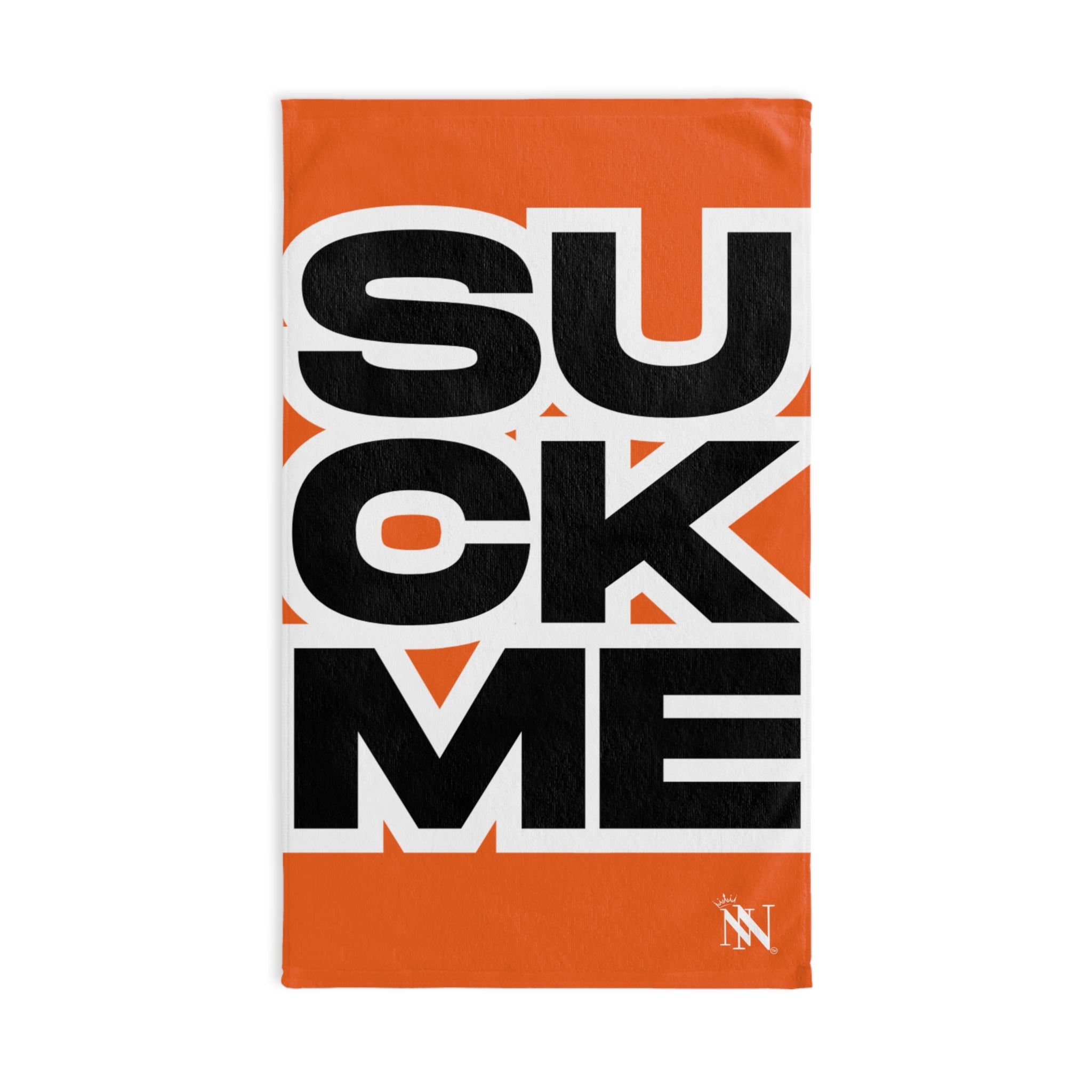 SUCK ME Block Letter Orange Cum Towel