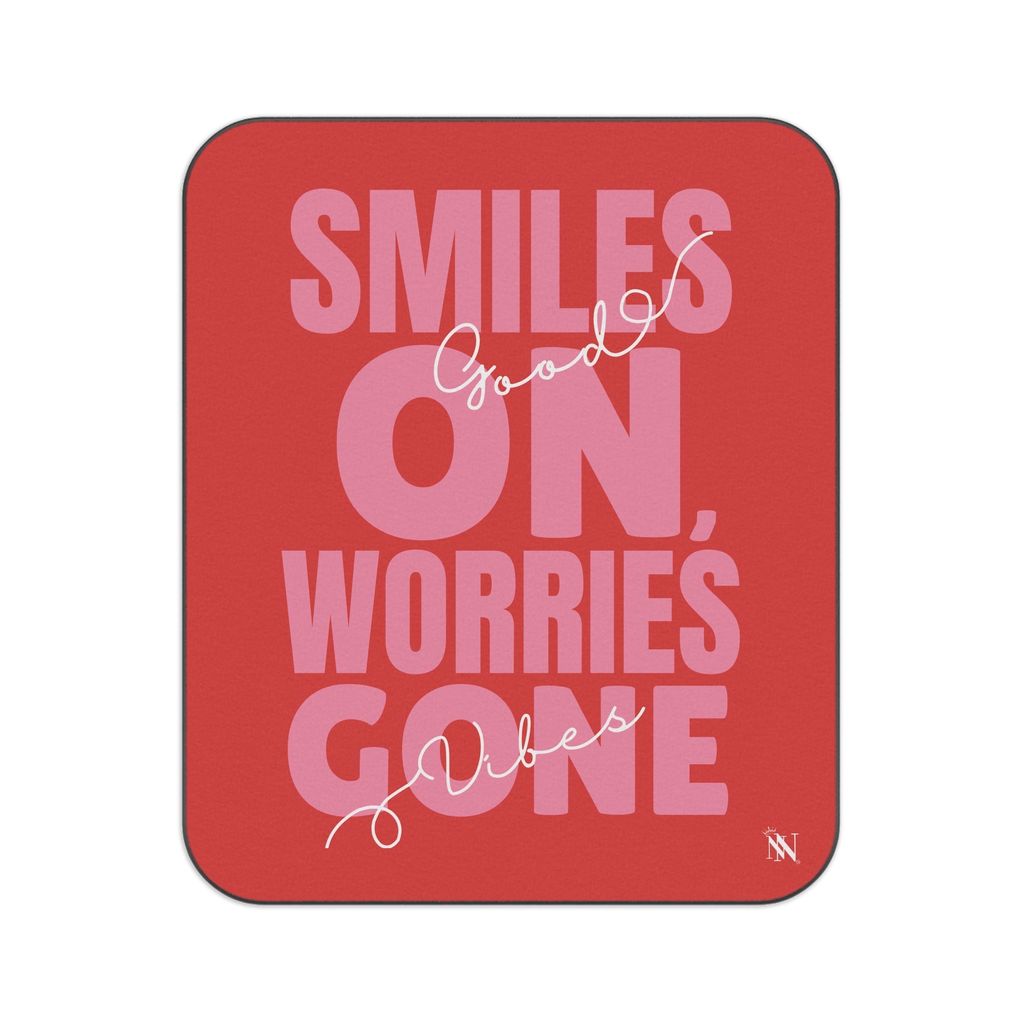 Smiles On Worries Gone Good Vibes | Mix Match Fun-Flirty Lovers’ Water-Resistant Blankets