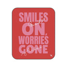 Smiles On Worries Gone Good Vibes | Mix Match Fun-Flirty Lovers’ Water-Resistant Blankets