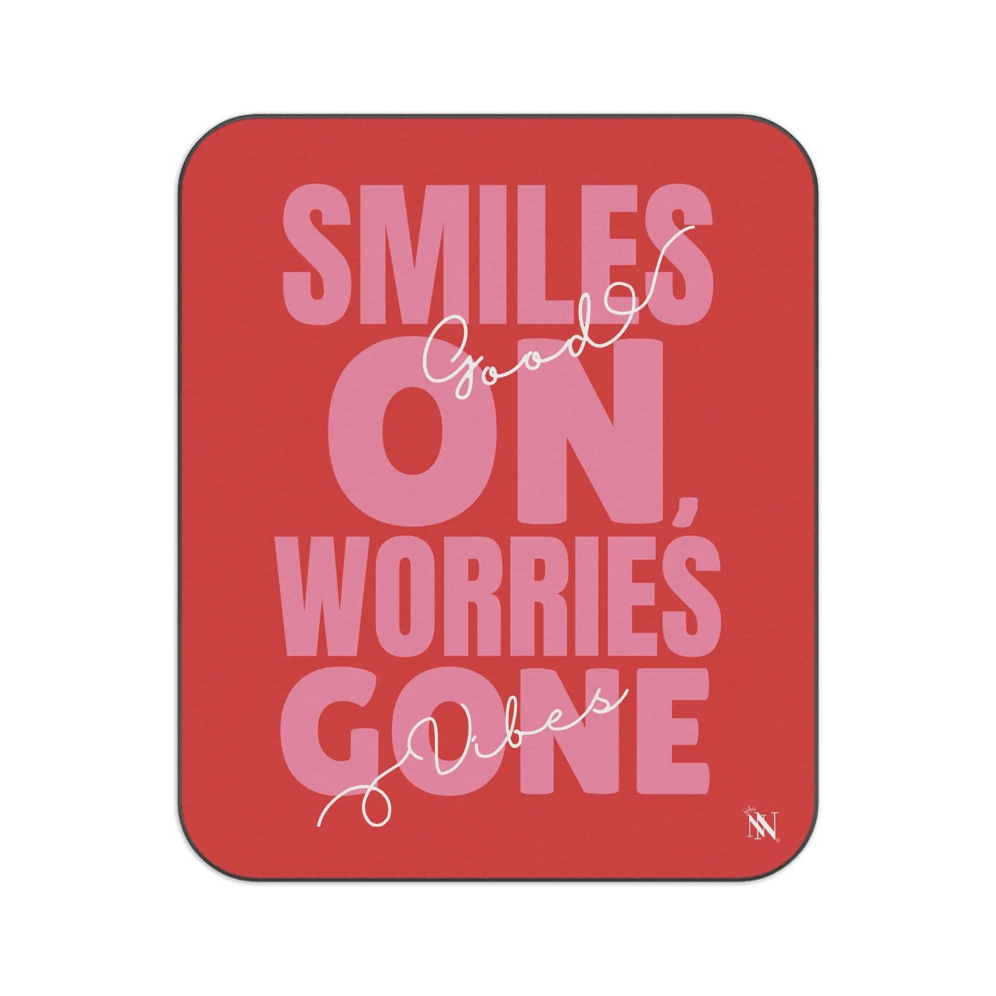 Smiles On Worries Gone Good Vibes | Mix Match Fun-Flirty Lovers’ Water-Resistant Blankets