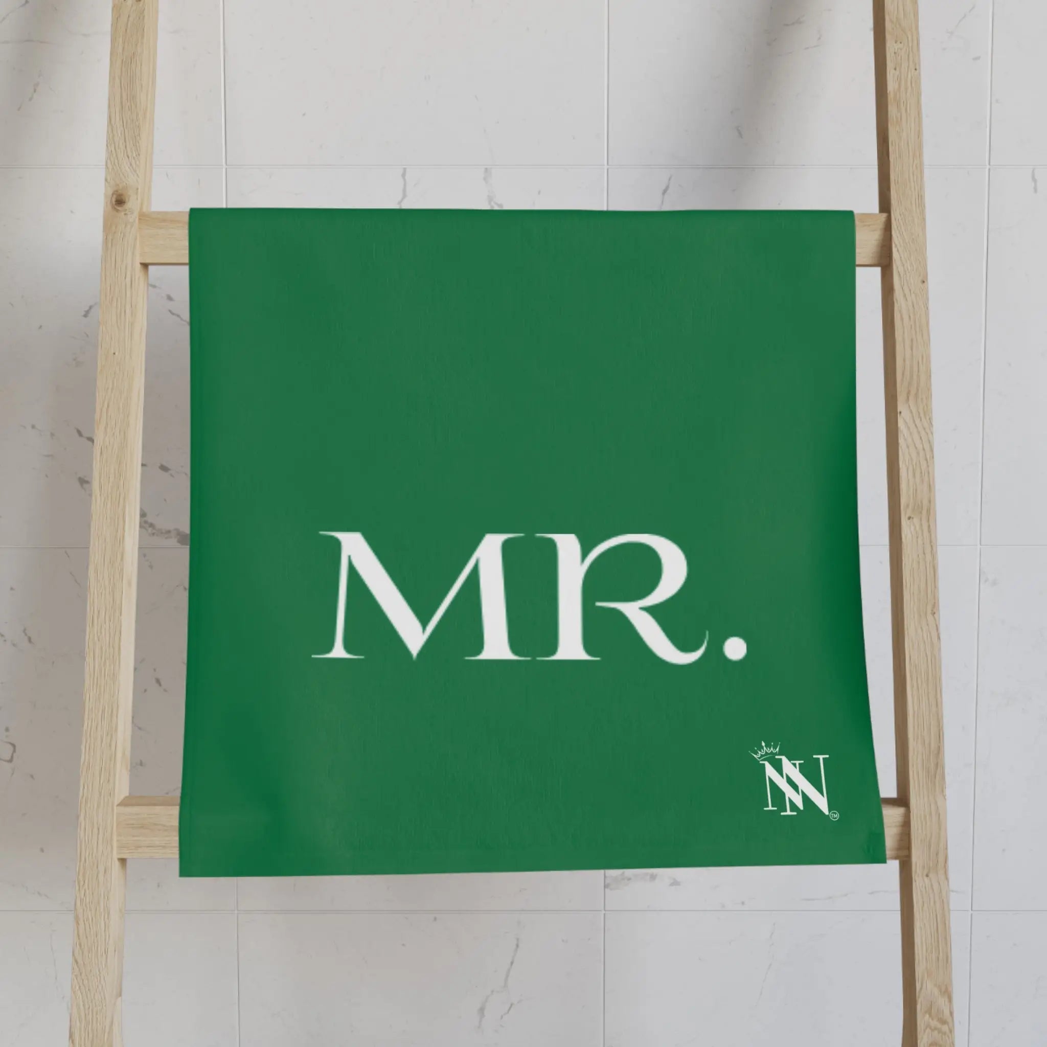 Mr Mrs Shareable Green | Mix & Match Classic Fun-Flirty Lovers’ Towels
