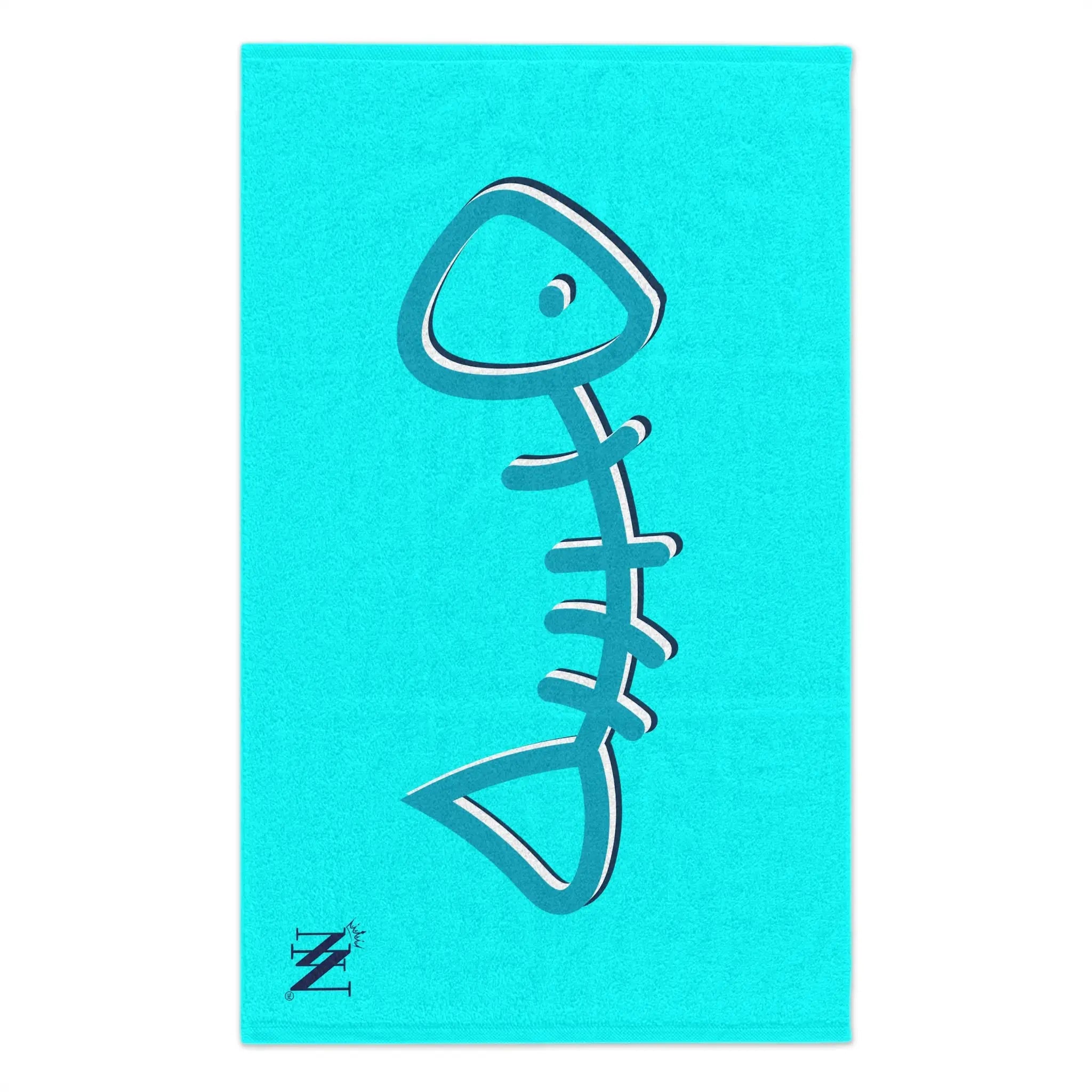 Blue Fish Bone | Mix & Match Soft Fun-Flirty Lovers’ Towels