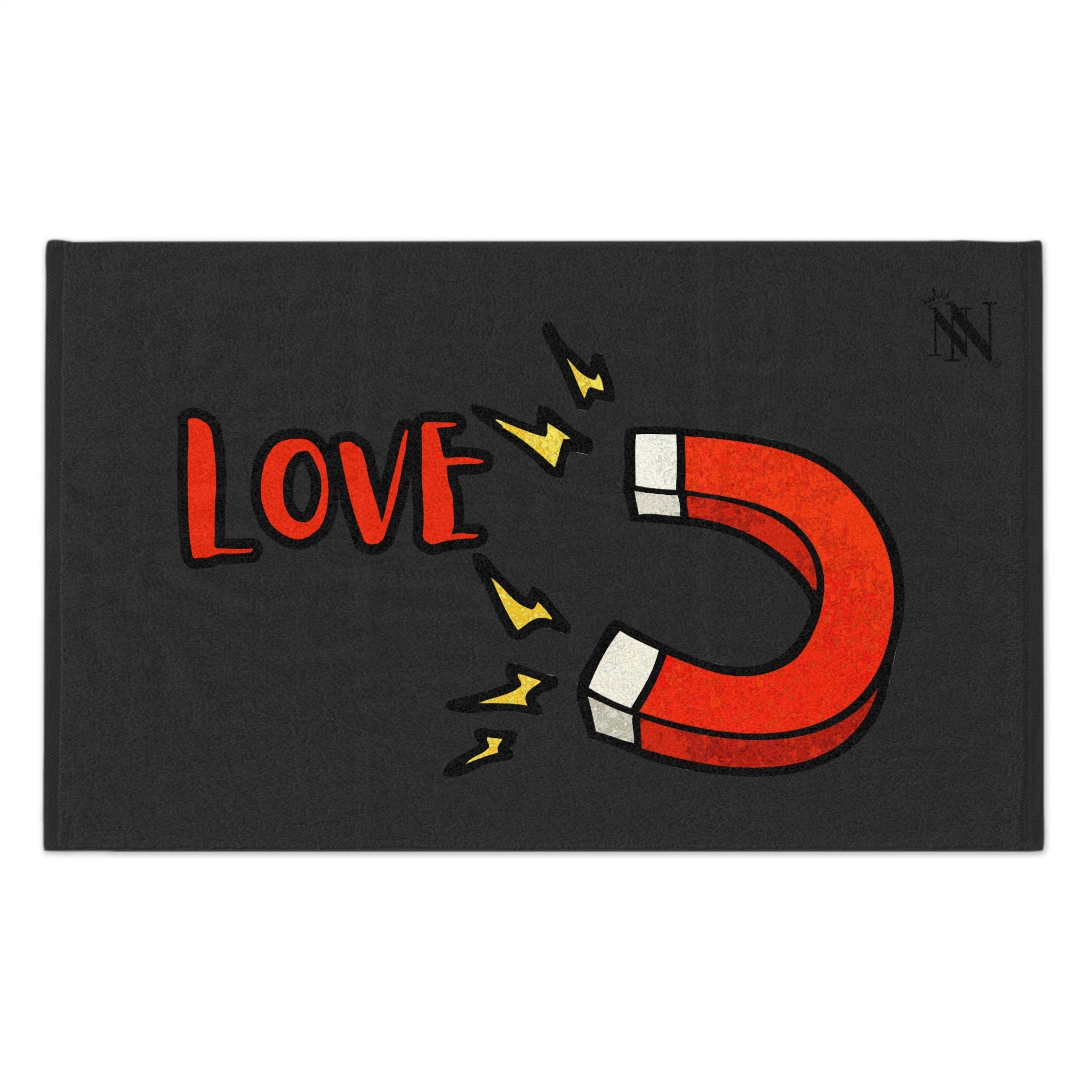 Love Magnet Dark Grey | Mix & Match Soft Fun-Flirty Lovers’ Towels