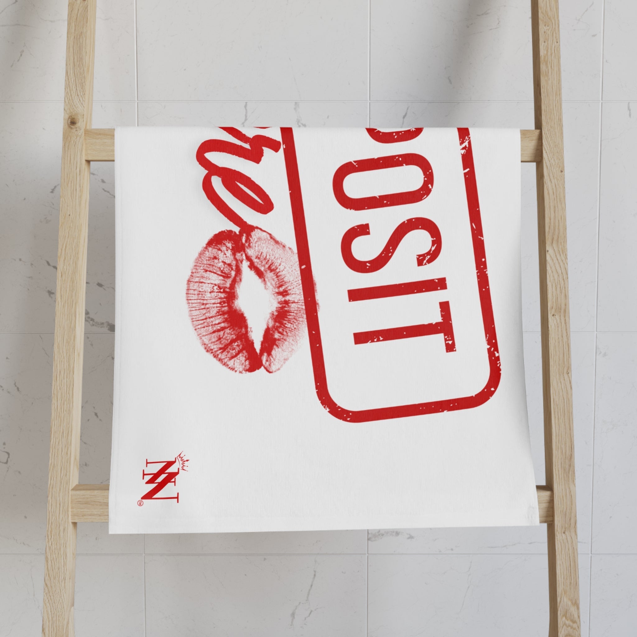 Deposit Here with a Kiss | Mix & Match Classic Fun-Flirty Lovers’ Towels