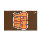 Stay Gold Retro Sticker Brown Cum Towel