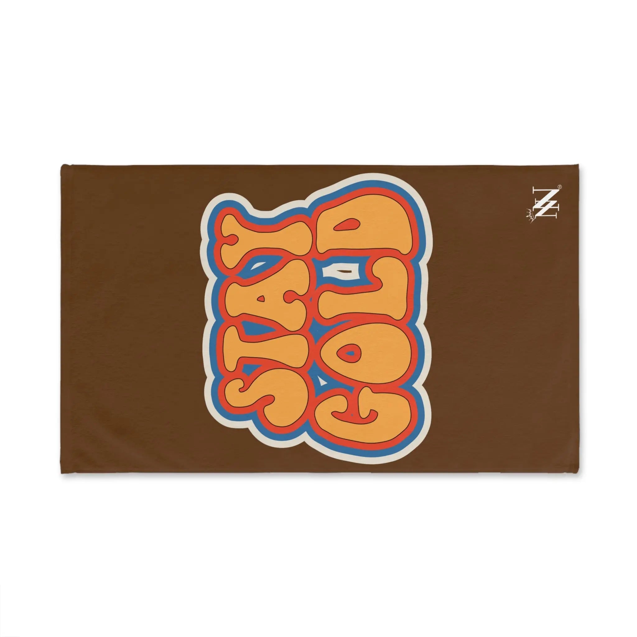 Stay Gold Retro Sticker Brown Cum Towel