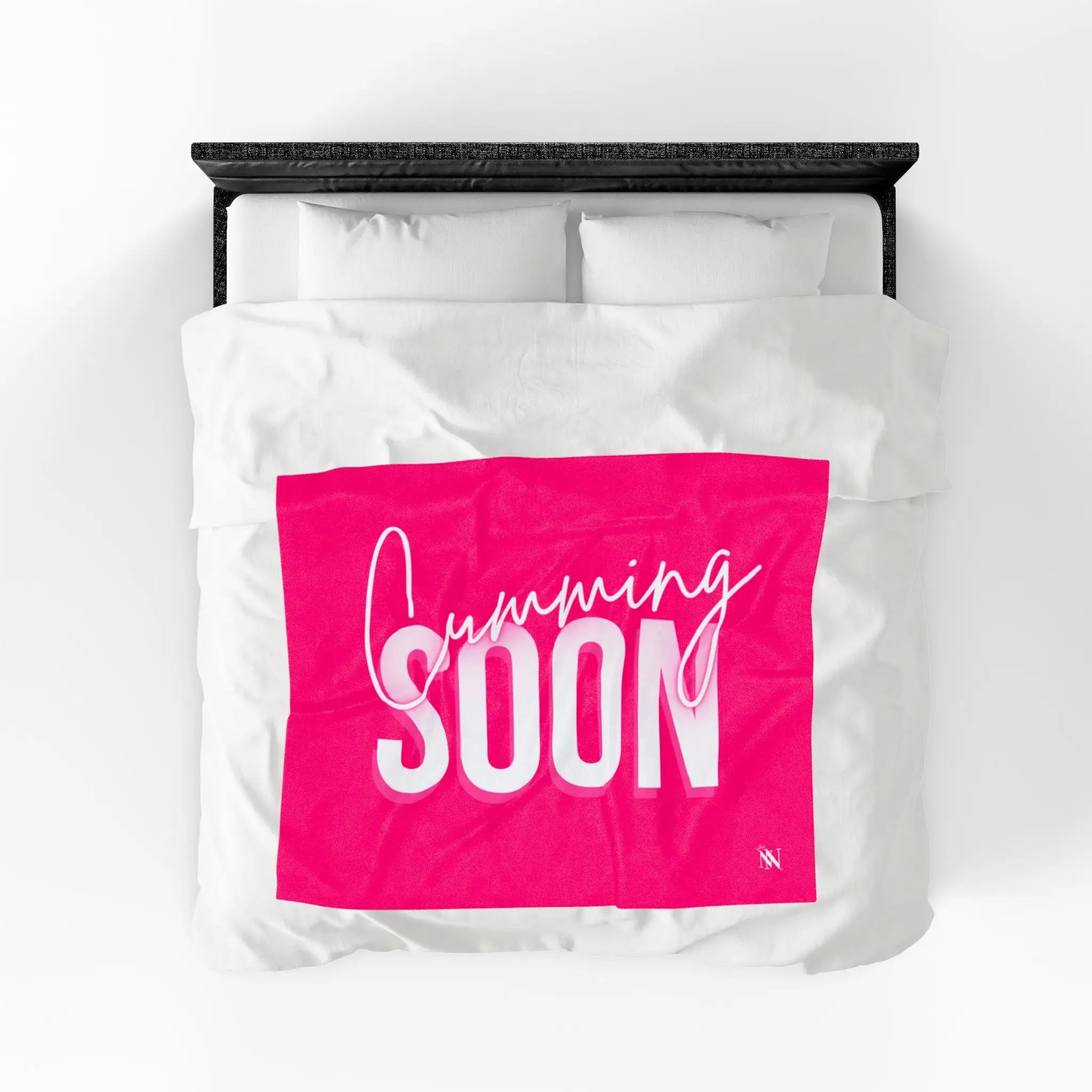 Cumming Soon Plain Signature Pink Blanket