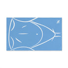 Sexy Female Outline Light Blue Cum Towel