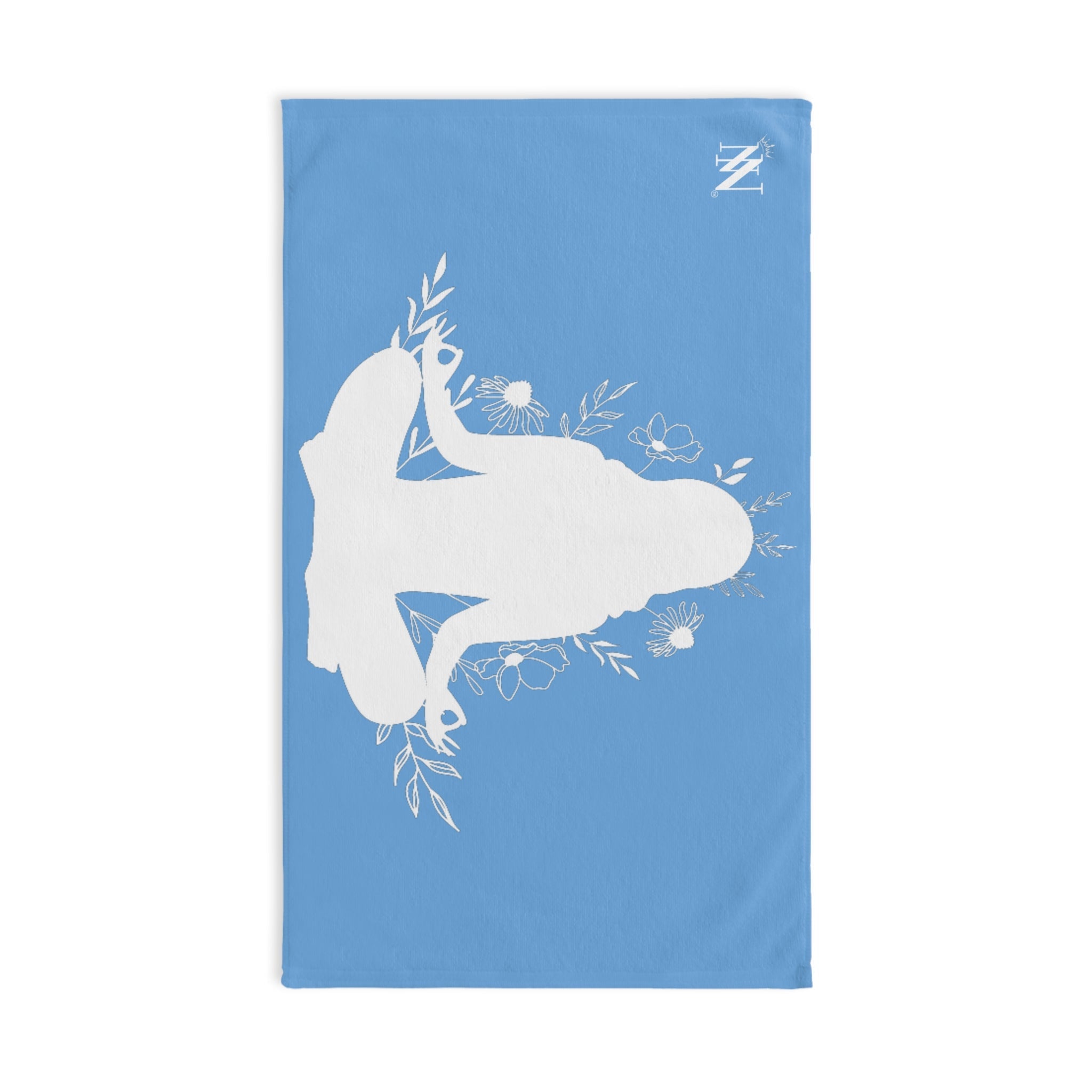 Seated Yoga Meditation Light Blue Cum Towel