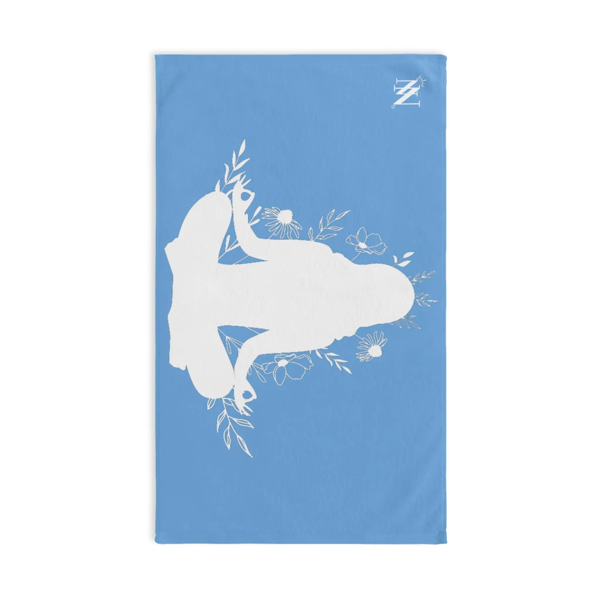 Seated Yoga Meditation Light Blue Cum Towel