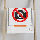 Attention No Photo Sign Cum Towel